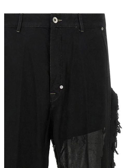 Rick Owens Joris Jeans mit Fransen in Black für Herren