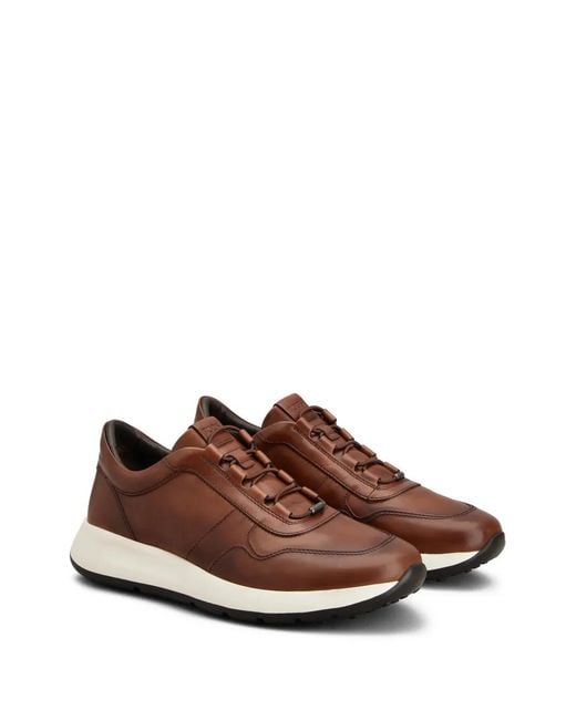 Tod's Brown Elasticated-Lace Sneakers for men
