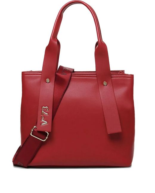 V73 Red Logo Tote Bag