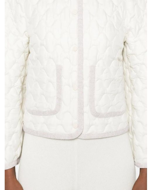 Fabiana Filippi White Steppjacke Mit Taschen