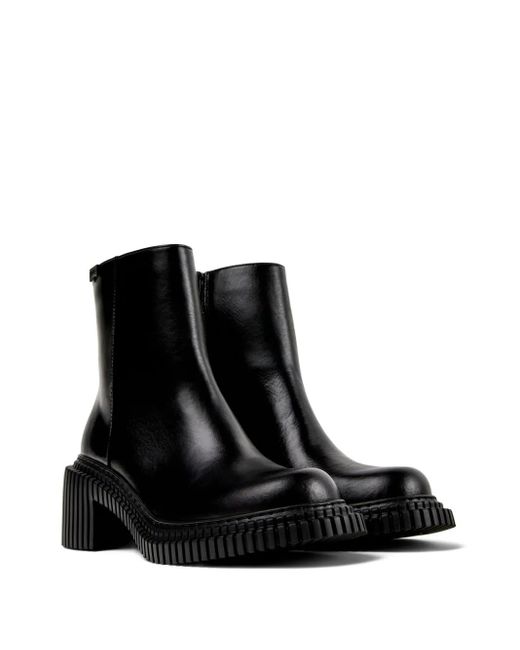 Camper Black 70Mm Pix London Ridged-Sole Boots