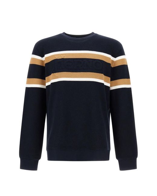 Herno Gestreepte Sweater in het Black voor heren