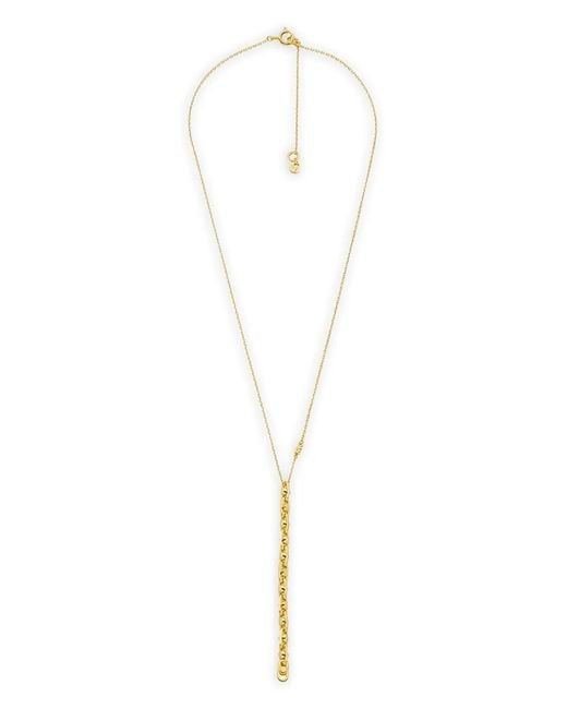 Michael Kors White Chain-Link Pendant Necklace