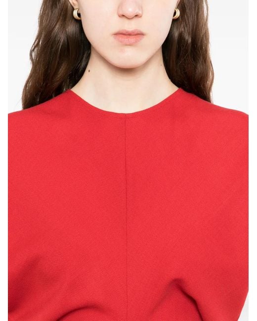 Totême  Red Slouched-Waist Dress
