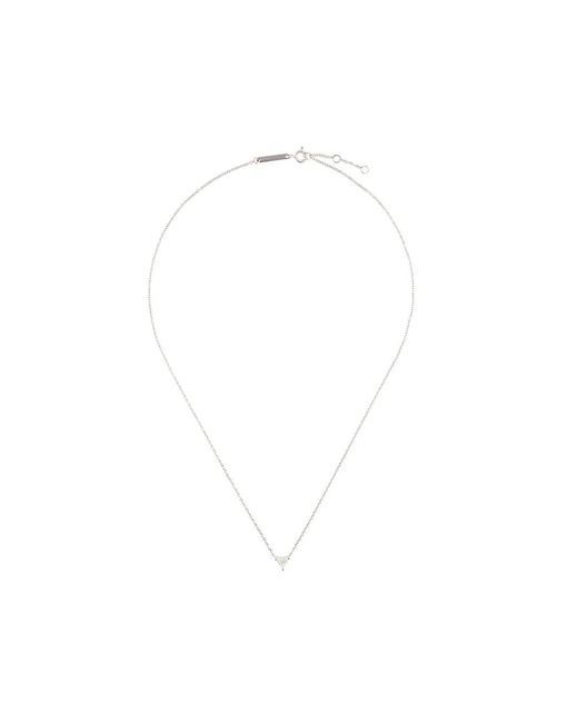 Delfina Delettrez White Dots Solitaire Diamond Necklace