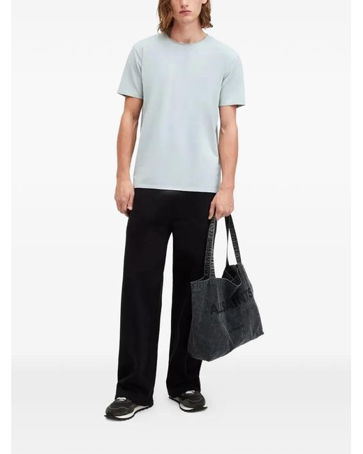AllSaints Gray Bodega Raw-Edge T-Shirt for men