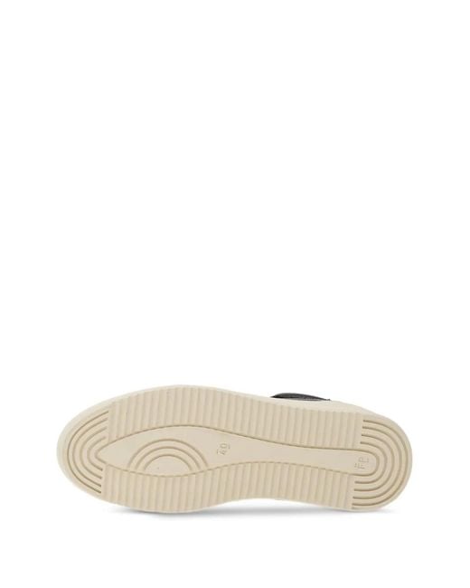 Filling Pieces Black Grained Low Top Sneakers