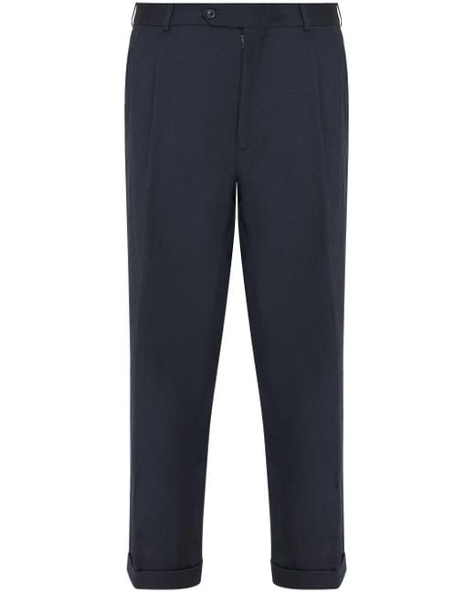 Maison Margiela Blue Cropped Trousers for men