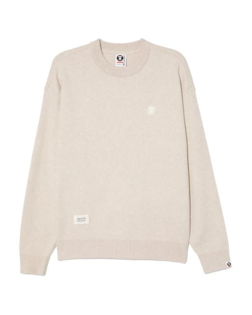 Sudadera con parche del logo Aape By A Bathing Ape de hombre de color White