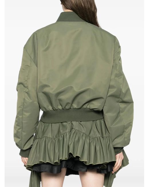 BONBOM Green Veste Bomber À Deux Pinces