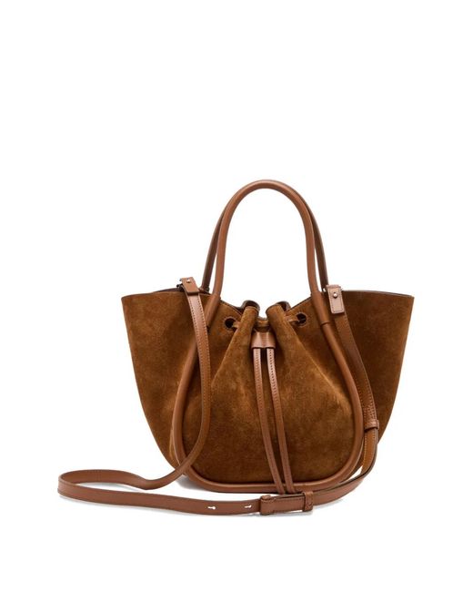 Proenza Schouler Brown Small Ruched Tote Bag