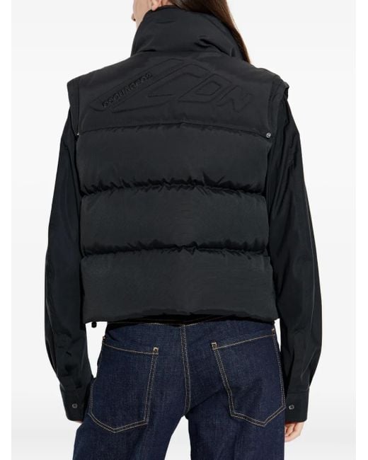 DSquared² Black Gesteppte Weste