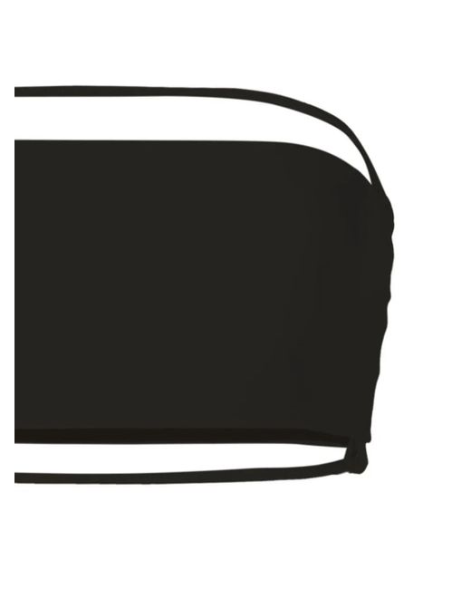 Top de bikini estilo bandeau Gloria Coelho de color Black