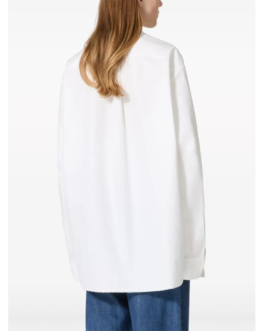 Valentino Garavani White Compact Embroidered Shirt