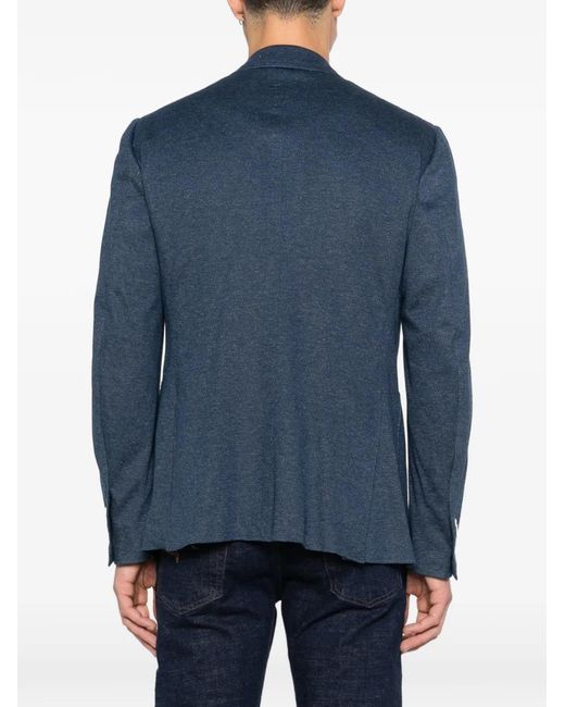 Isaia Blue Button Blazer for men