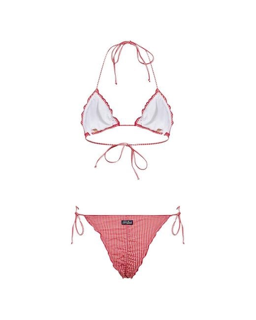 Mc2 Saint Barth Pink Sagitami Vichy Pattern Bikini