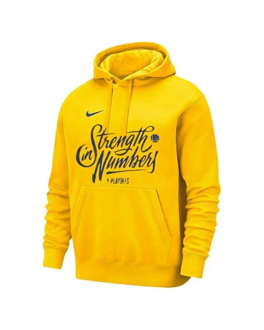 Nike Yellow X Nba Logo-Print Drawstring Hoodie for men