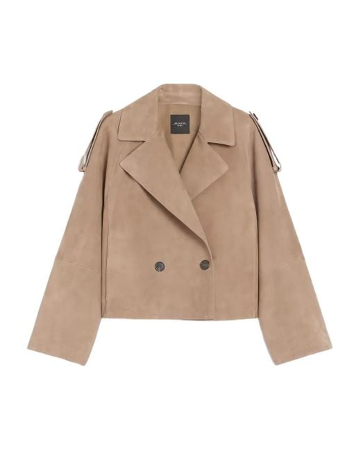 Weekend by Maxmara Natural Maga Leather Jacket