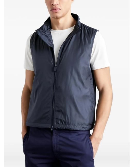 Aspesi Blue Zip Vest for men