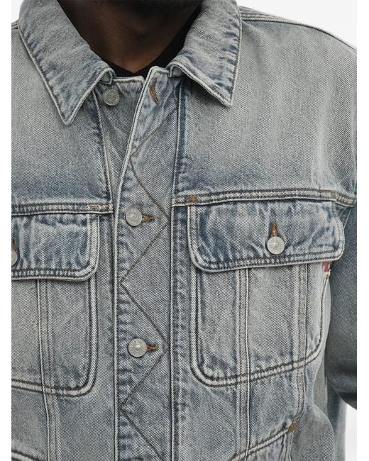 DIESEL Gray Library D-Riley Denim Jacket