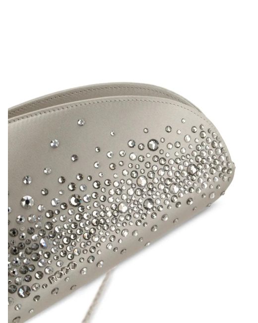 Rodo ラインストーン クラッチバッグ Gray