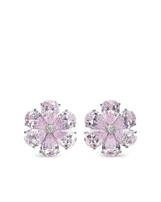 Anabela Chan Metallic 18K Marguerite Daisy Diamond Earrings