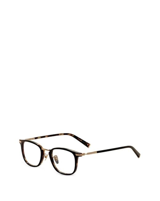 John Varvatos White Tortoiseshell-Effect Square-Frame Glasses for men