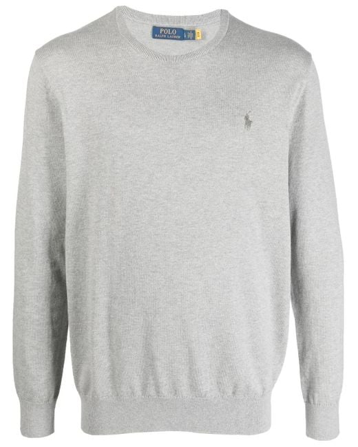 Polo Ralph Lauren Gray Logo Sweater for men