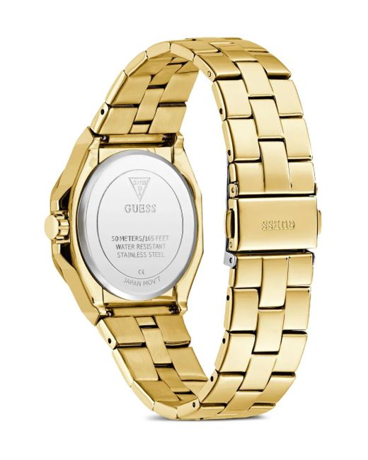 Guess Metallic Stainless Steel 34Mm Watch
