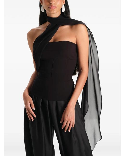 MANURI Black Haut Elsa À Empiècement Drapé