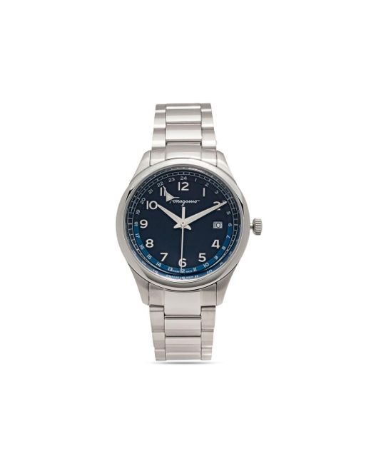 Ferragamo Timeless Armbanduhr mit Quarzwerk 40mm in Blue für Herren