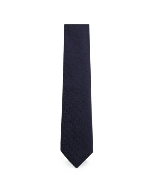 Giorgio Armani Blue Ga Logo-Jacquard Tie for men