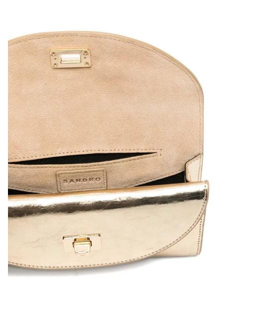 Sandro Natural Pochette À Bride En Chaîne Mambo