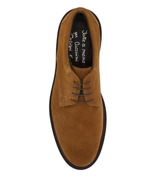 Ortigni Brown Derbies En Daim for men