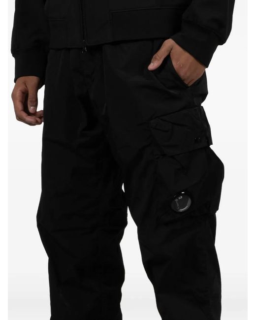 C P Company Black Cargo Trousers for men