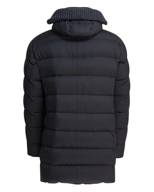 Herno Black Hooded Padded Jacket for men