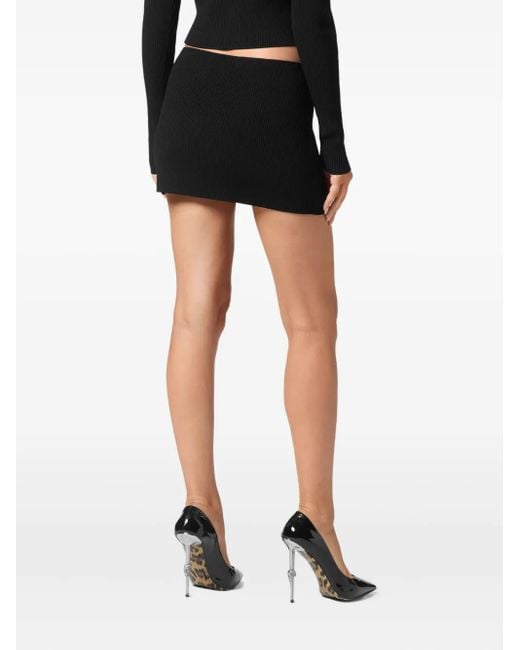 Philipp Plein Black Signature Mini Skirt