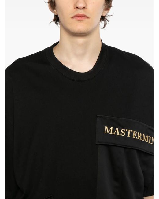 MASTERMIND WORLD Black T-Shirt À Logo Brodé for men