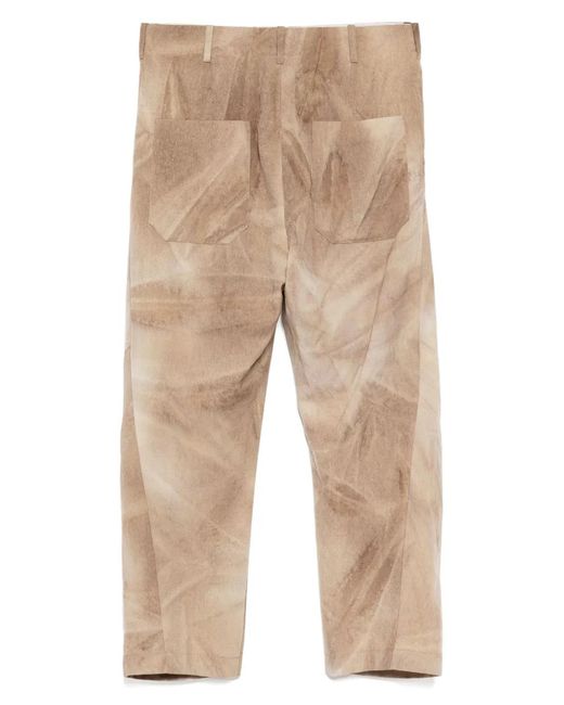 Forme D'expression Natural Tie-Dye Pattern Pants