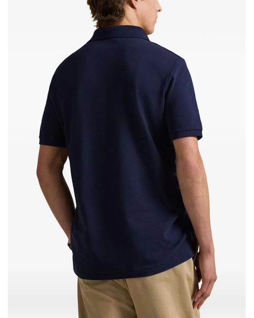 Polo Ralph Lauren Blue Short-Sleeve Buttoned Polo Shirt for men