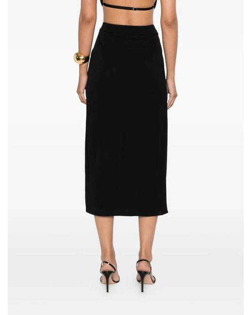 Tom Ford Gedrapeerde Midi-Rok in het Black