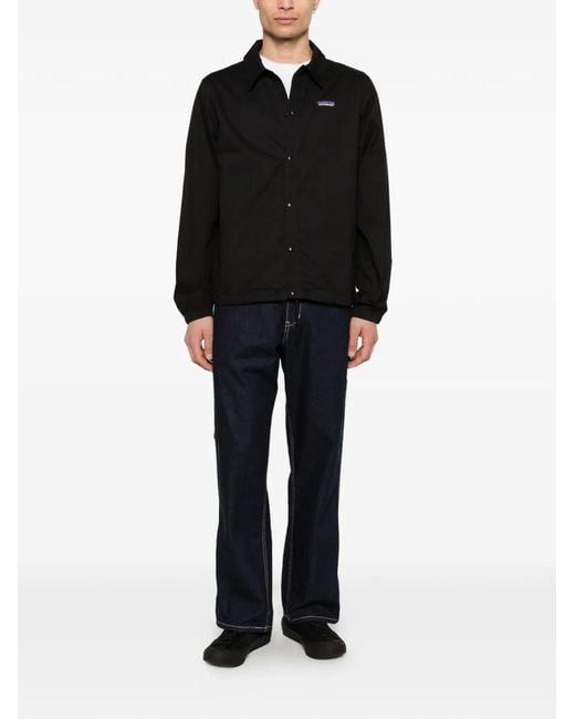 Patagonia Black Logo-Patch Overshirt for men