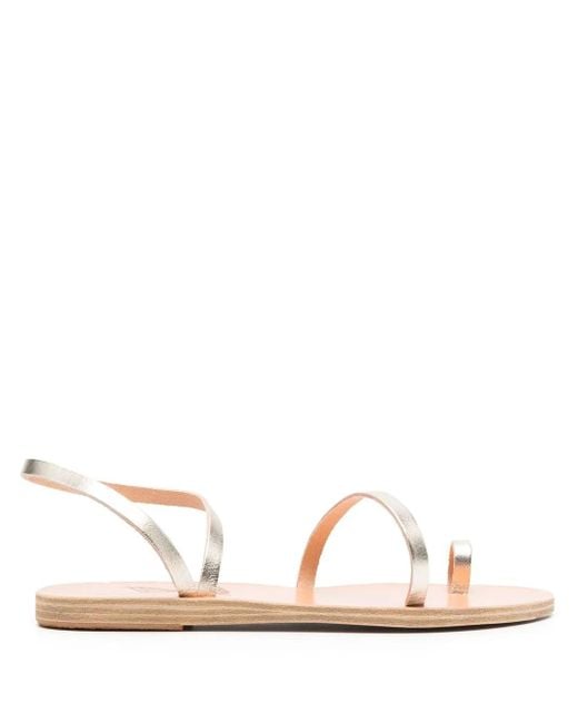 Ancient Greek Sandals Natural Apli Eleftheria Metallic-Effect Sandals