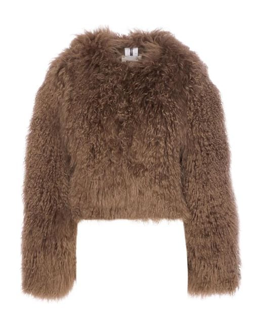 S.W.O.R.D Brown Long-Sleeve Fur Jacket