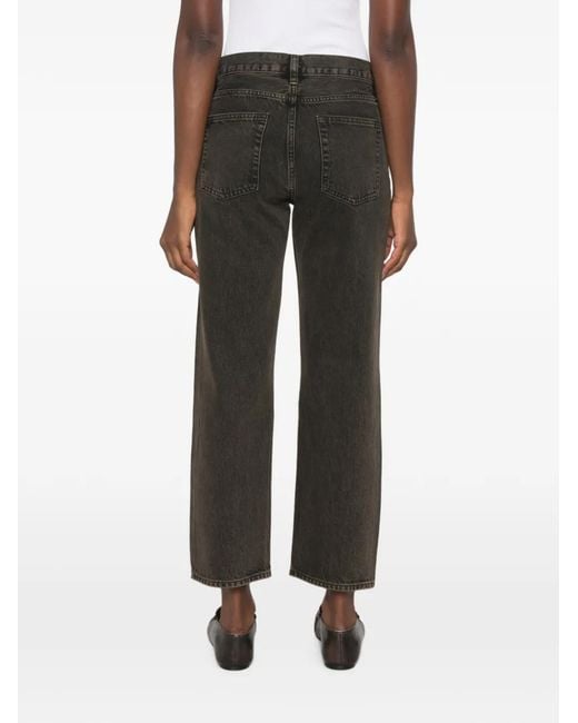 FRAME Black The Hang Straight-Leg Jeans