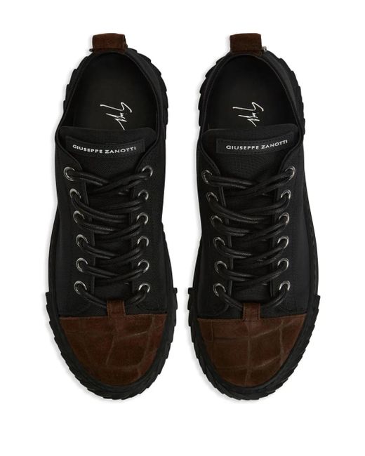Giuseppe Zanotti Black Blabber Lace-Up High-Top Sneakers for men