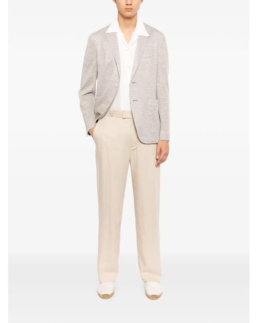 Boglioli White Linen K-Jacket for men