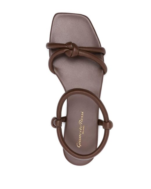 Gianvito Rossi Brown Juno Leather Sandals