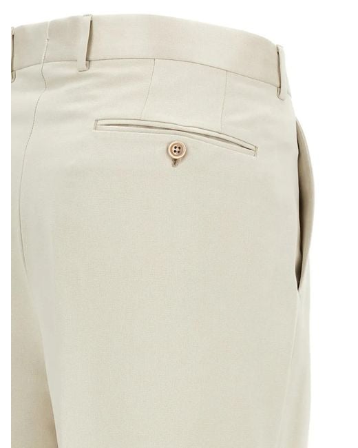 Tom Ford Natural Double-Pinch Trousers for men