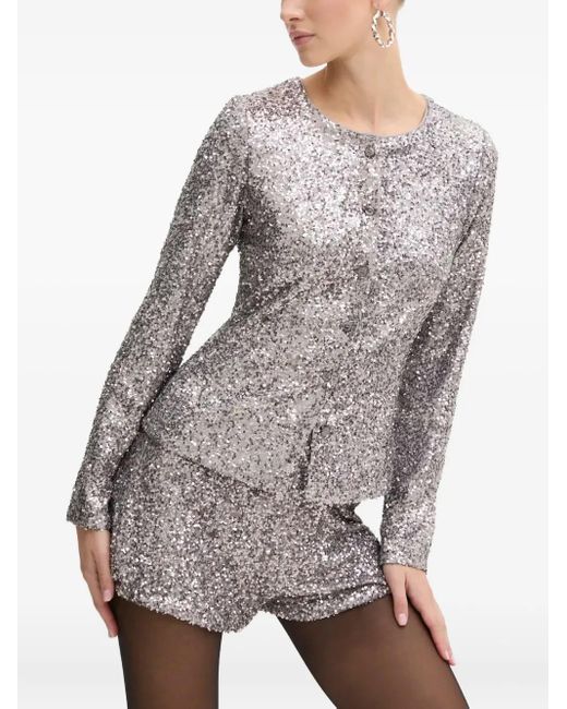 Never Fully Dressed スパンコール トップ Gray